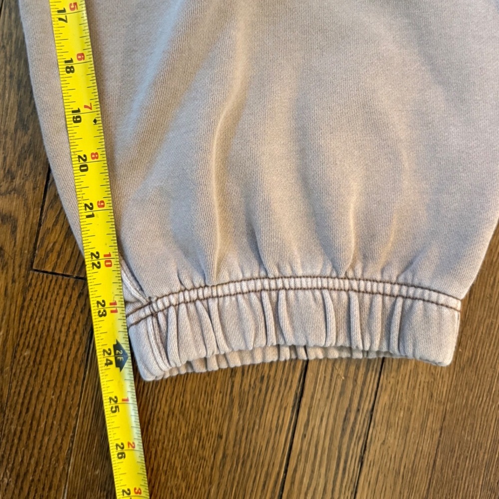 Aeropostale Fleece Jogger Sweatpants Tan Mineral Wash Size L 32x24 - Picture 7 of 8